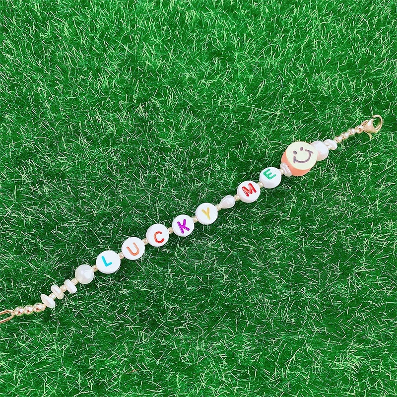 Wholesales Beads Freshwater Pearl Yin Yang And Happy Face Soft Pottery Handmade Jewelry Beads Pearl Friendship Bracelet