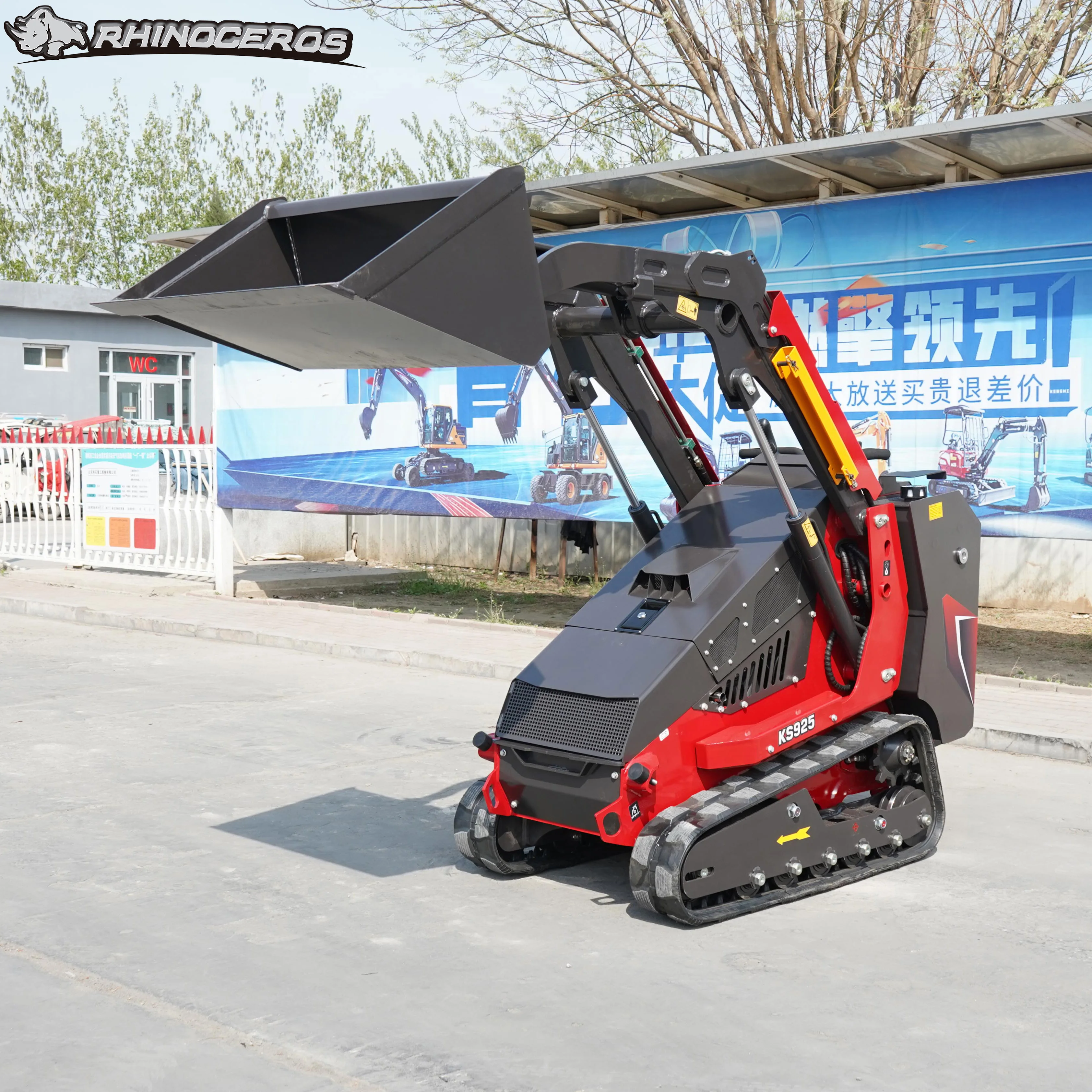 Multifunction Track 1298KG Diesel Mini Skid Steer Loader Mini Track Skid Steer