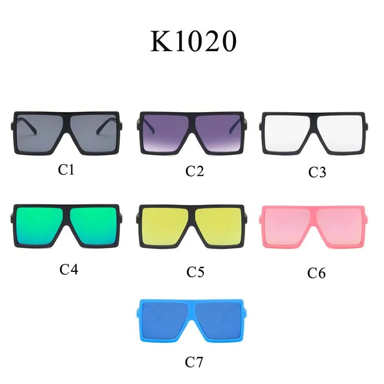 kids Fashion Design Sun Glasses Boys Girls Trendy Big Square Oversized One Piece Shades Sunglasses