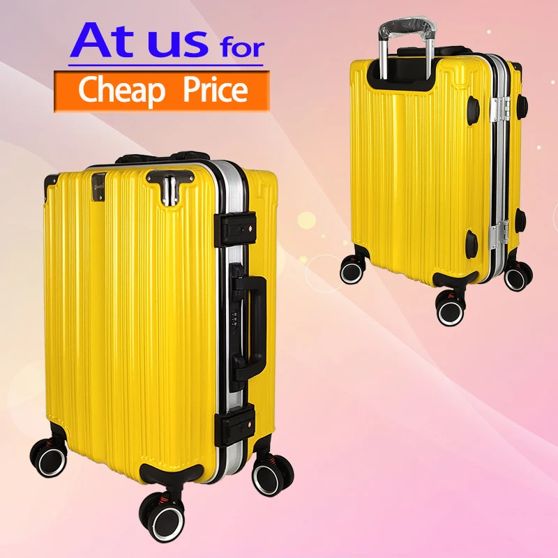 New Design Fashion Aluminum Frame Trolley Luggage With Metal Corner Protector 20/24/28 Inch Travel Hardside Suitcase