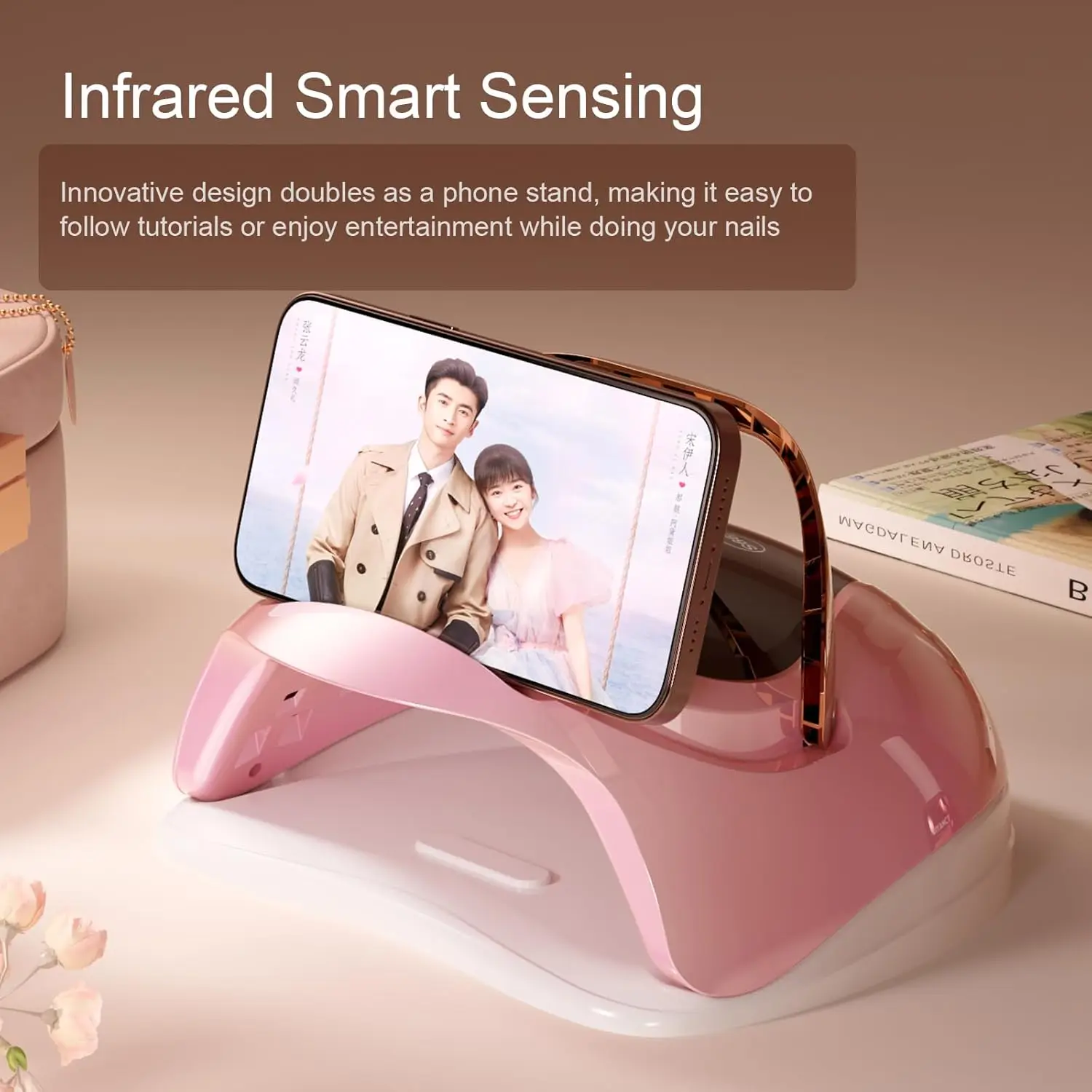 248W UV LED Nails Dryer Automatic Sensor 4 Timers Gel Nail Polish Fast Curing UV Lamp