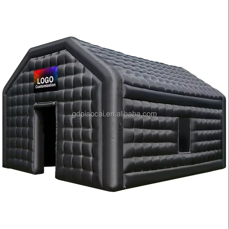 comercial black air cube tent inflatable night club tienda inflable portable party house disco tent inflatable nightclub
