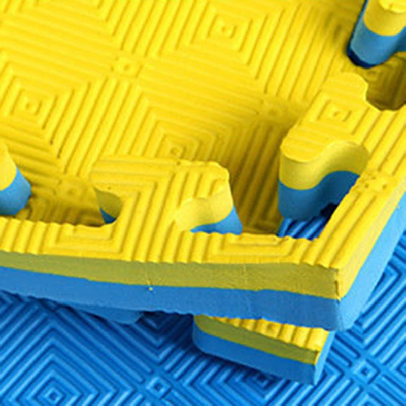 Discount 100x100x4cm Thicken EVA Fashion Soft Foam Tatami Martial Arts Taekwondo Roll Mats Gymnasiumf Floor PVC Baby Play Carpet