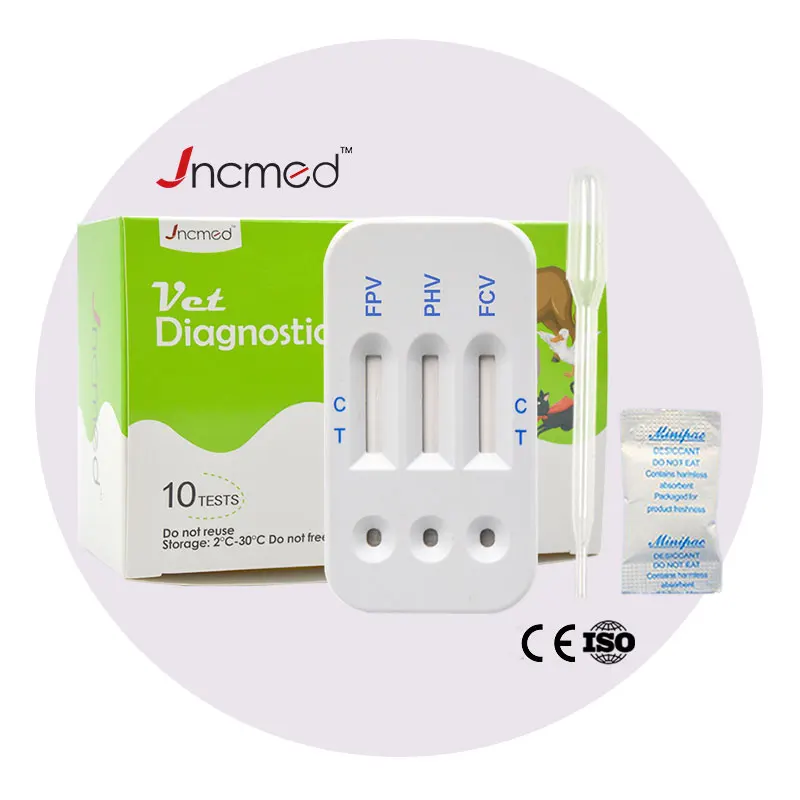 Pet Diagnostics Vet Rapid Test Feline Parvovirus Herpesvirus Calicivirus Ab FPV FHV FCV Ab Test Kit