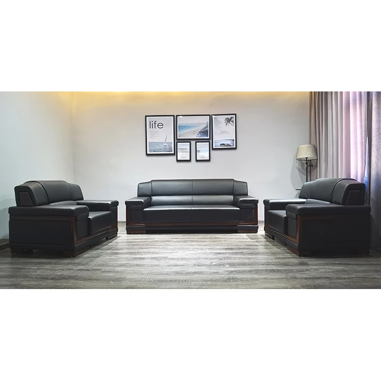 Wholesale 3+1+1Sectional Furniture Sofa Luxury Leather Living Room Set