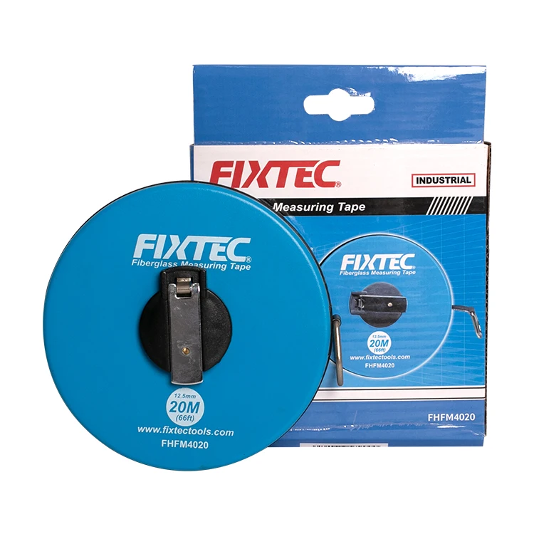 FIXTEC Promotional Tape 20M 30M 50M Measures Automatic Fiberglass Measuring Tape