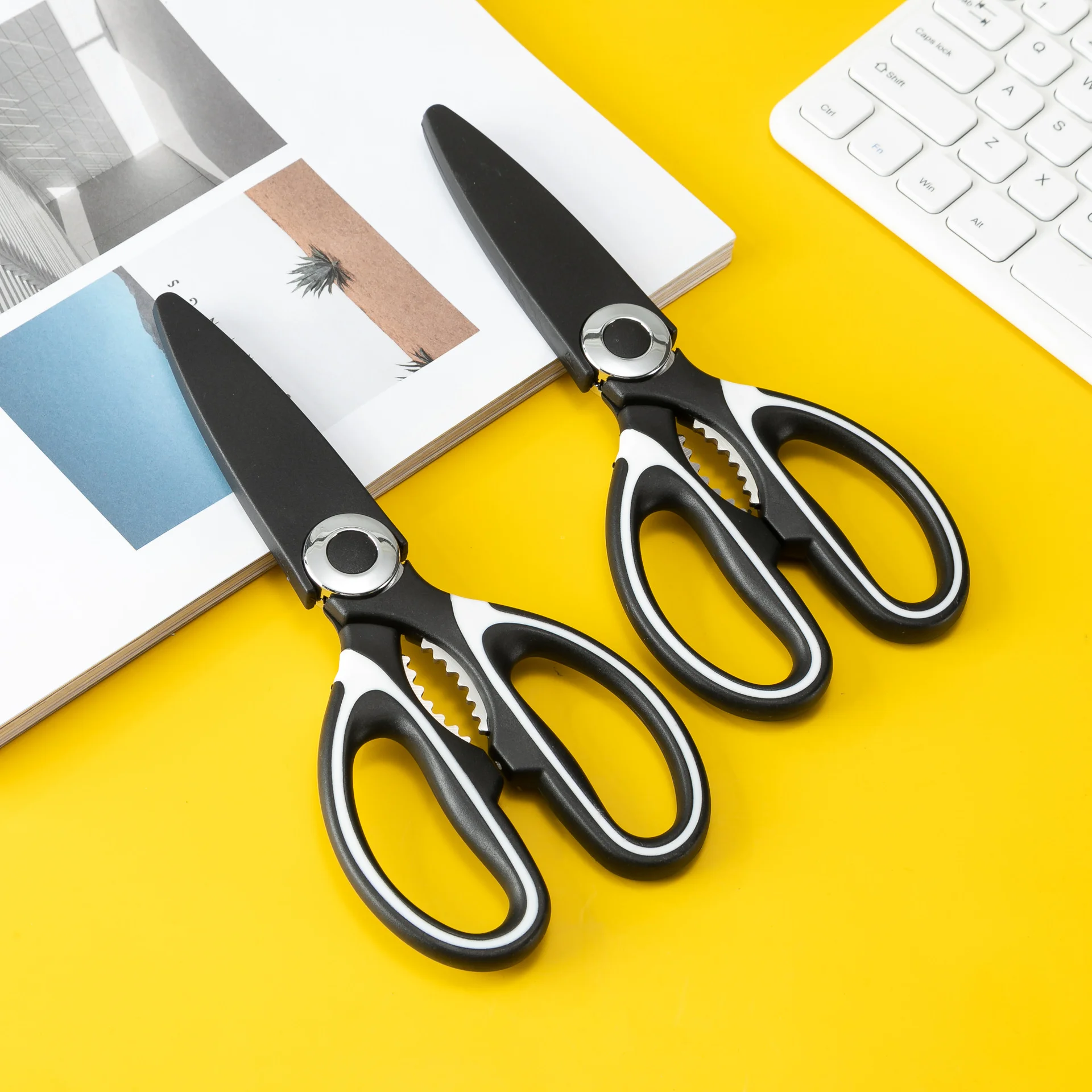 Wholesale Factory Price Stainless Heavy Duty Kitchen Utility Scissors With Cover Poulry shears sharp