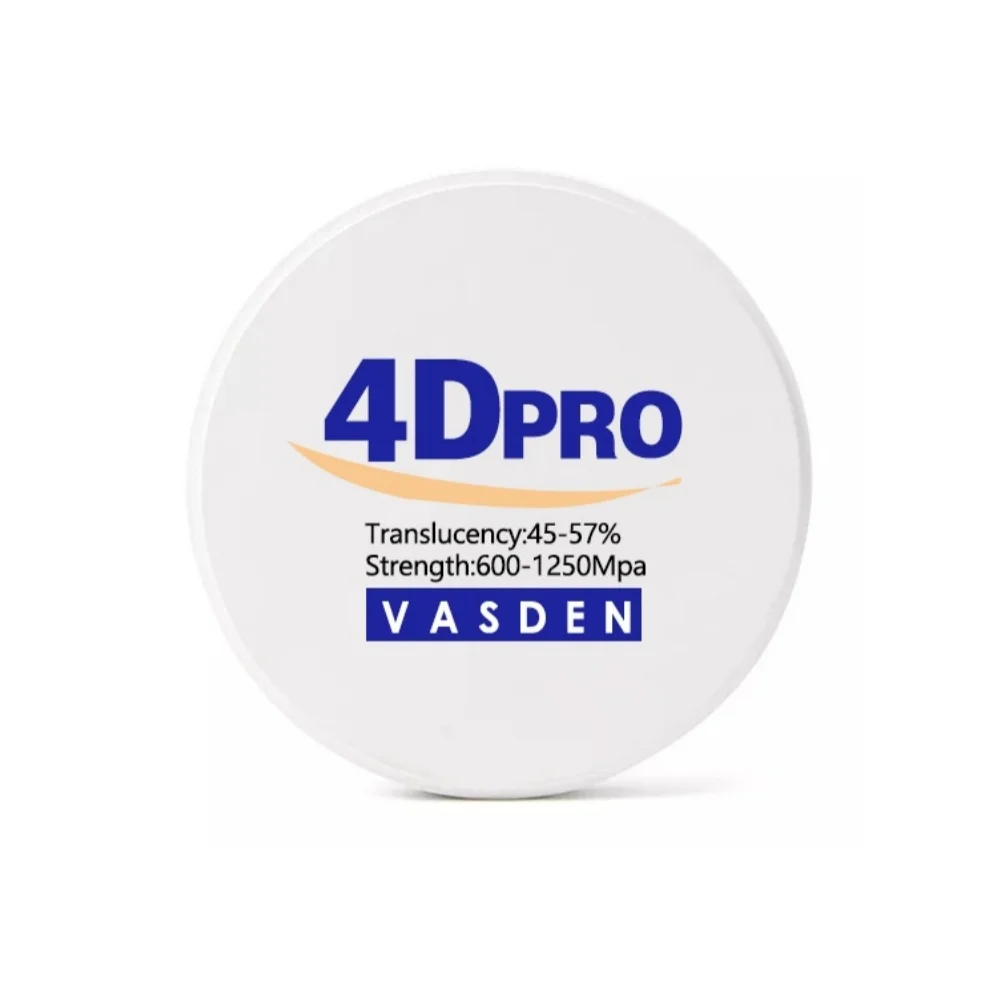 4D Pro Multilayer Zirconia Dental Lab 8 Layer A1 A2 A3 A3.5 CAD CAM Open System 98mm 43%-57% High Strength 43%-57%