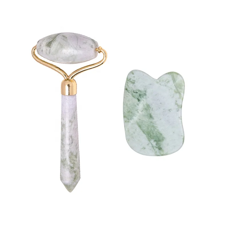  Natural Authentic Noiseless Jade Stone Roller Healthy Face Massage and