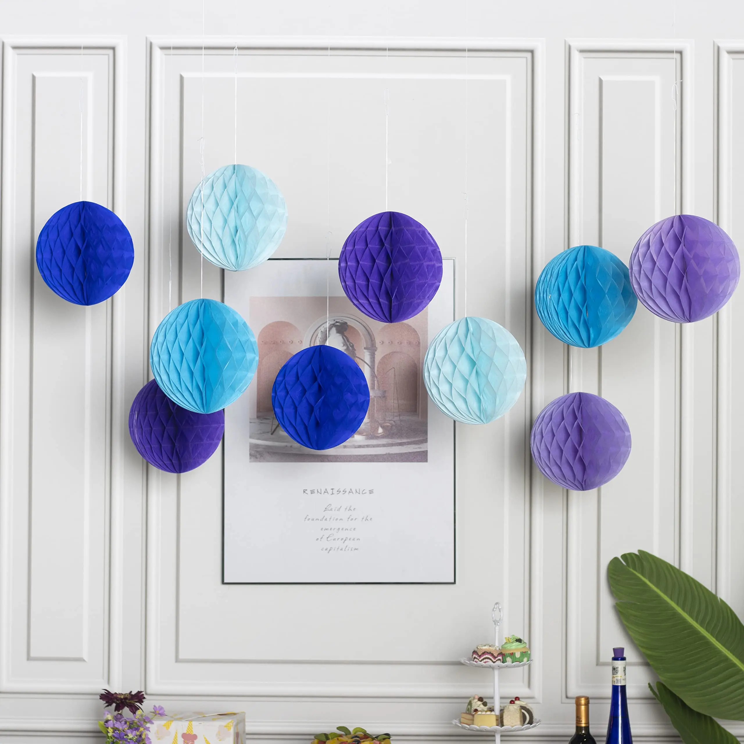 Customized Paper Honeycomb Decorations Wedding Birthday Decor 8cm Activity Decoration Paper Honeycomb Ball