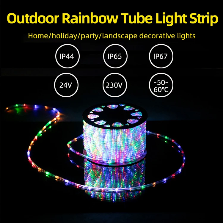 Wholesale Xmas led light flexible rope water proof 50M 100M Outdoor Indoor Holiday Party Wedding Decoration LED rope Lights