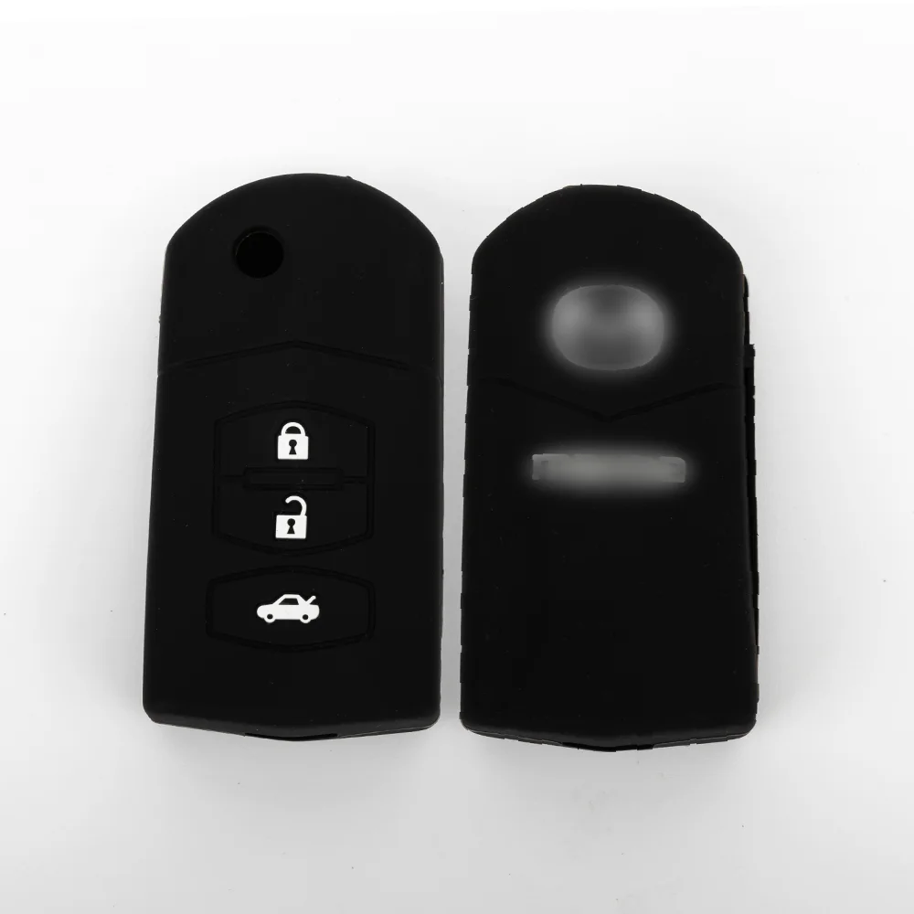 Customizable NewSilicone Car Key Fob Case Keyless Key Cover Protector for Mazda Autos Models Civic and Fit Key Protection