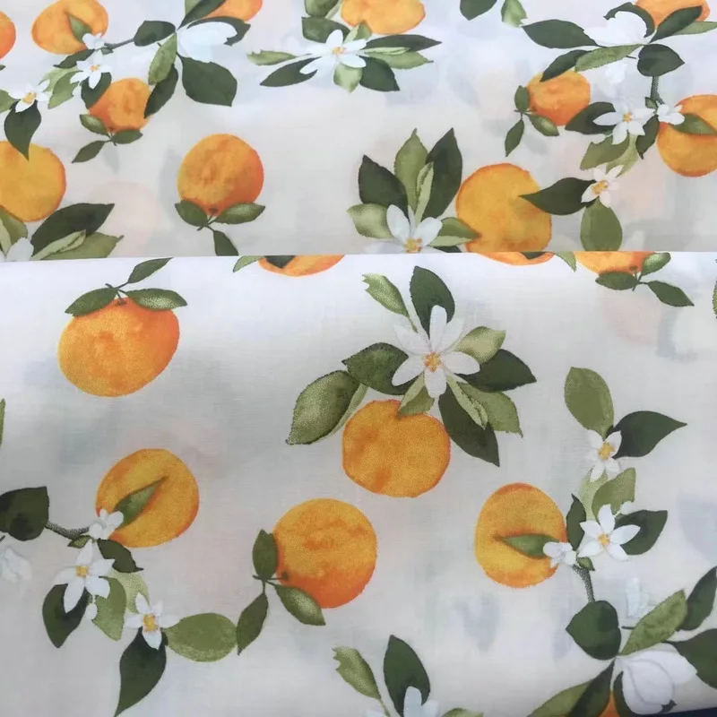 Lemon Print Liberty Floral Printing Fabric Digital prints fabric for kids