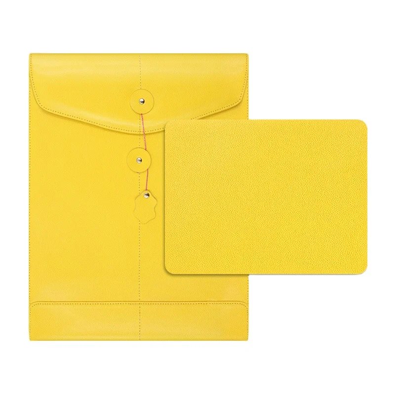 2022 Fashion PU  Leather Document Bag Envelope Clutch Bag Leather Laptop Case Pouch Lady Leather Tablet Hand bag