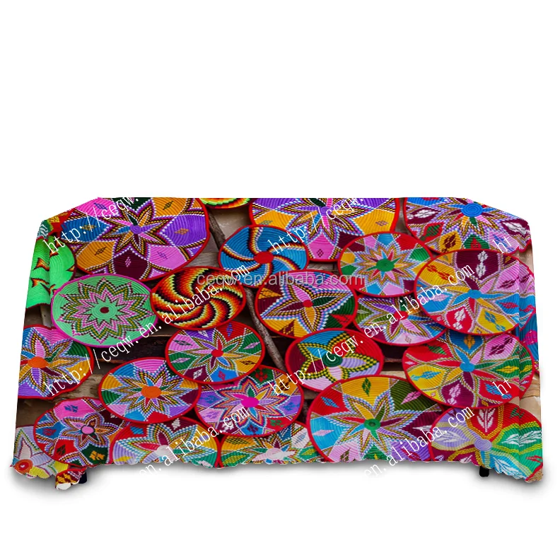Custom Eritrean Ethiopian Tablecloth Cover Rectangular Clothes Waterproof Oilcloth on the Table for Dining Coffee  ceremony