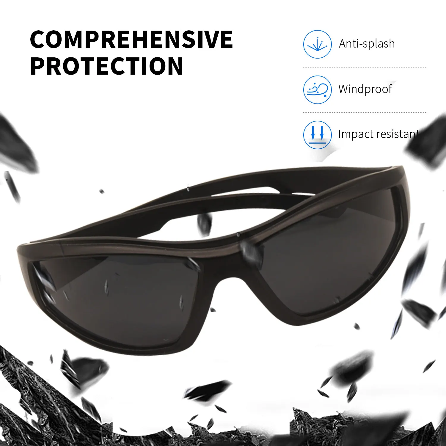 CE Ansi Z87 Eye Protection Gray Goggles Personal Equipment Stylish Anti Fog Safety Working Eyewear Fashion Protective Glasses
