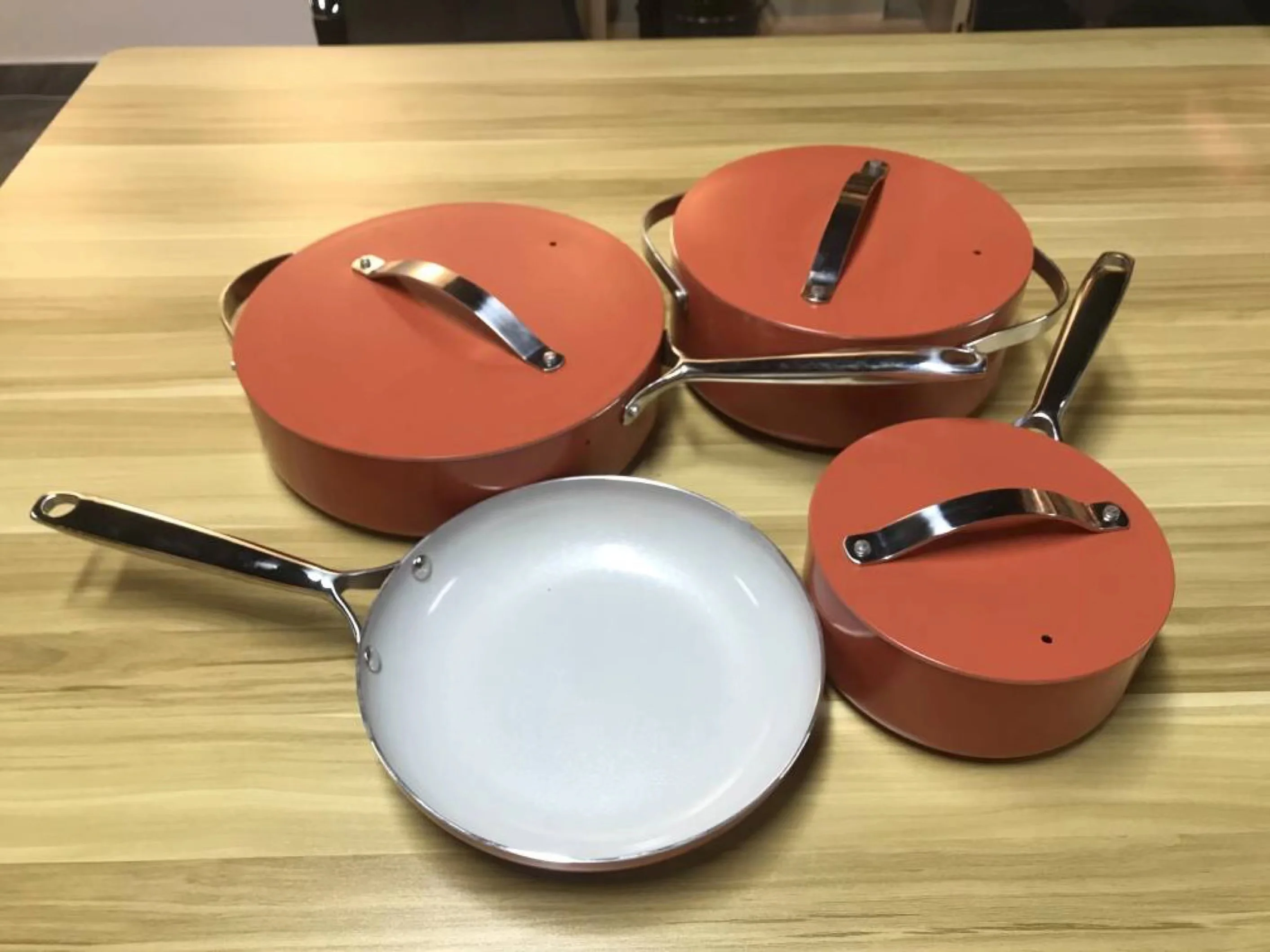 aluminum alloy caraway ceramic coating cookware set with ss handle