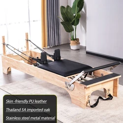 Wood Home Gym Training Exercise Stretch Fitness Professional Equipment Reformer Machine Oak Pilates Cadillac Bed
