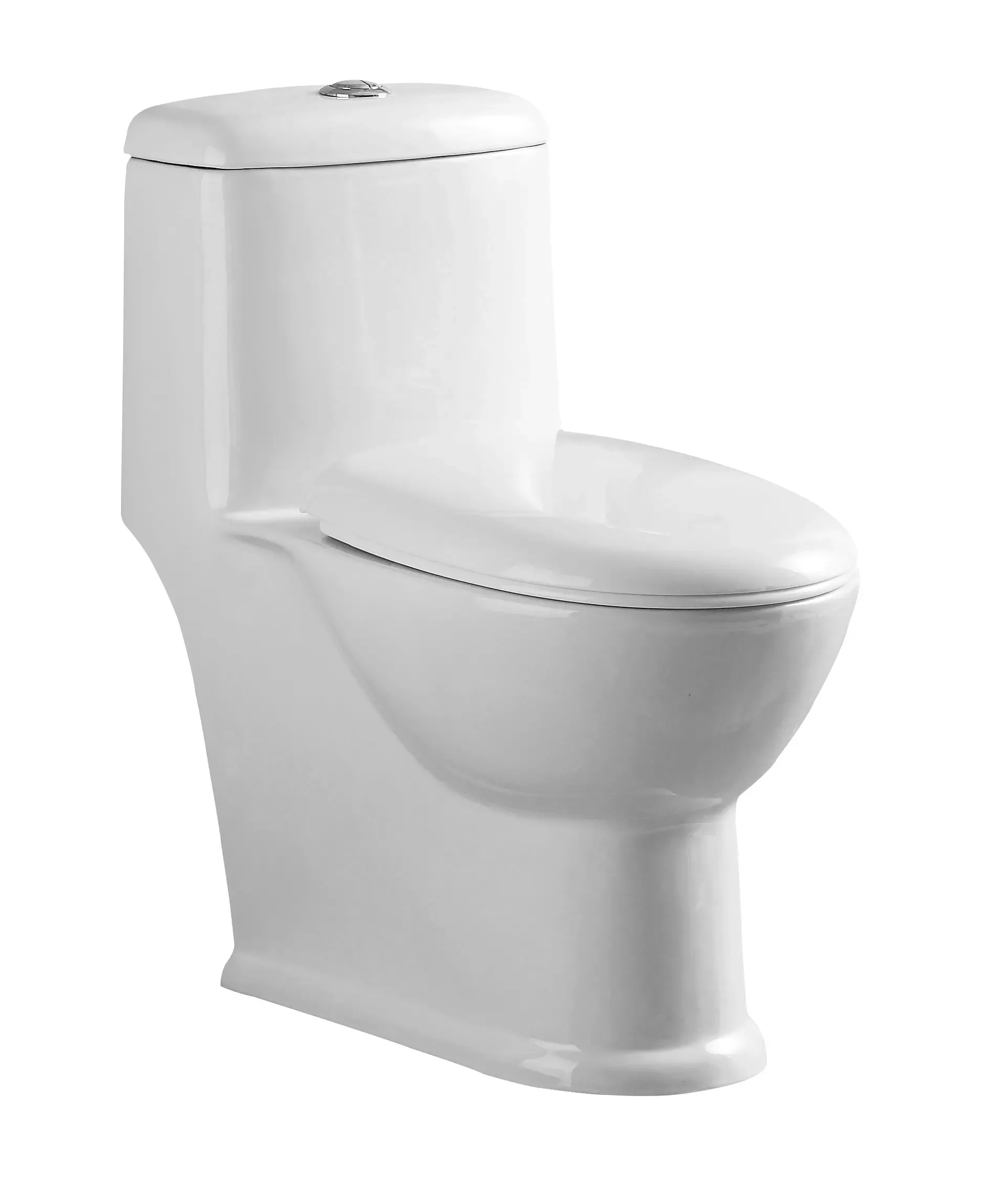 
YEXIZ Ceramic Siphonic One Piece Toiles Minimalist Elegant Design Flushing Toilet for Home or Public Locations 