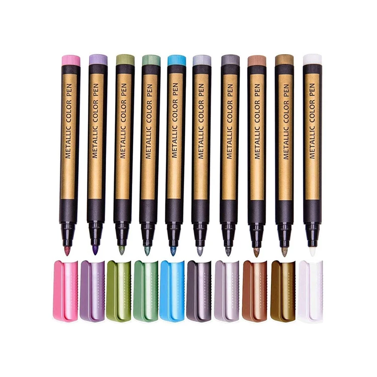STROMER OEM 10 видов цветов Papeleria набор 10 видов цветов Перманентная металлическая Акварельная маркировочная ручка Midliner металлическая маркерная ручка