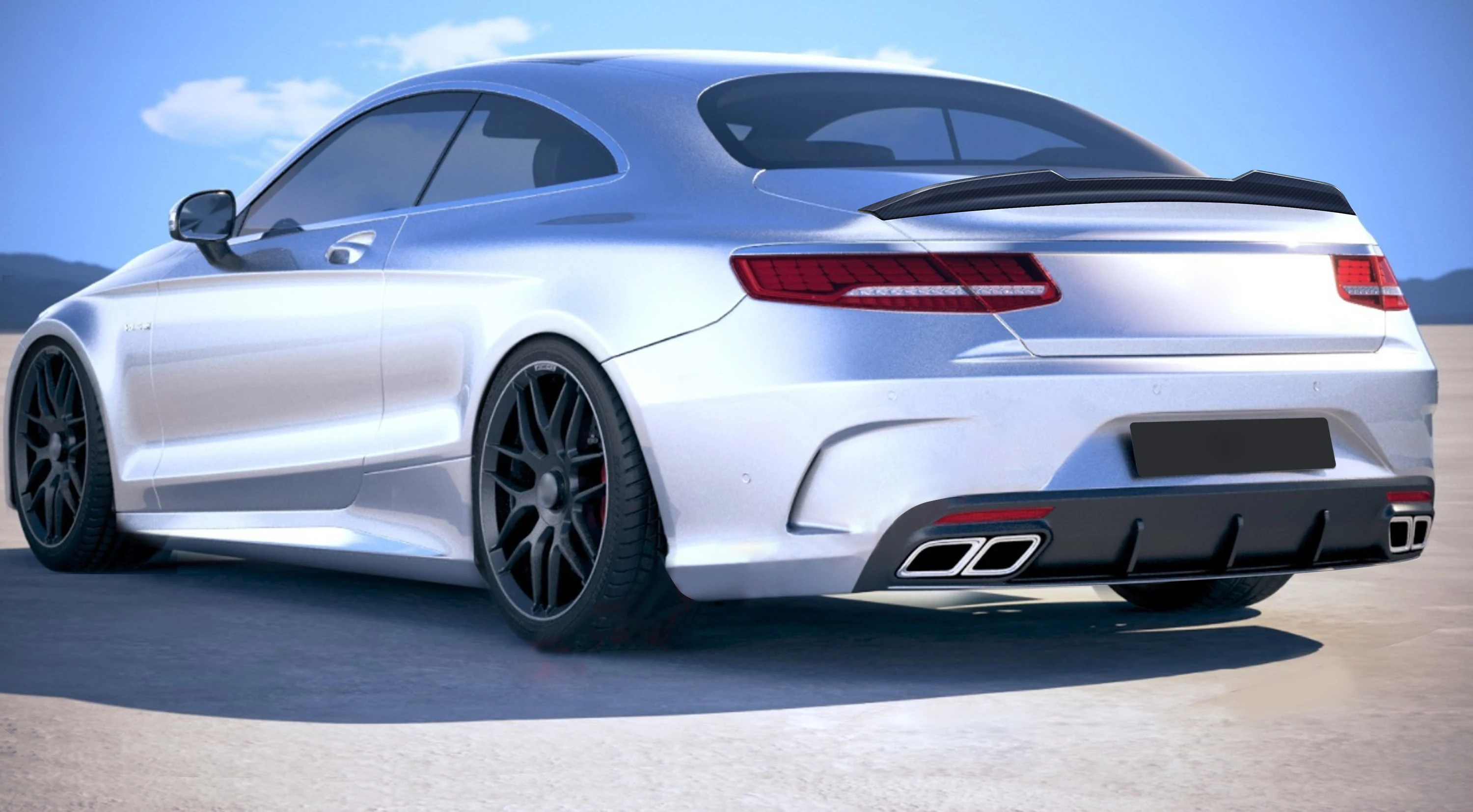 Dry Carbon Fiber Car Spoiler for Mercedes Ben-z S Class W217 C217 S63 2-Door 2015-2020