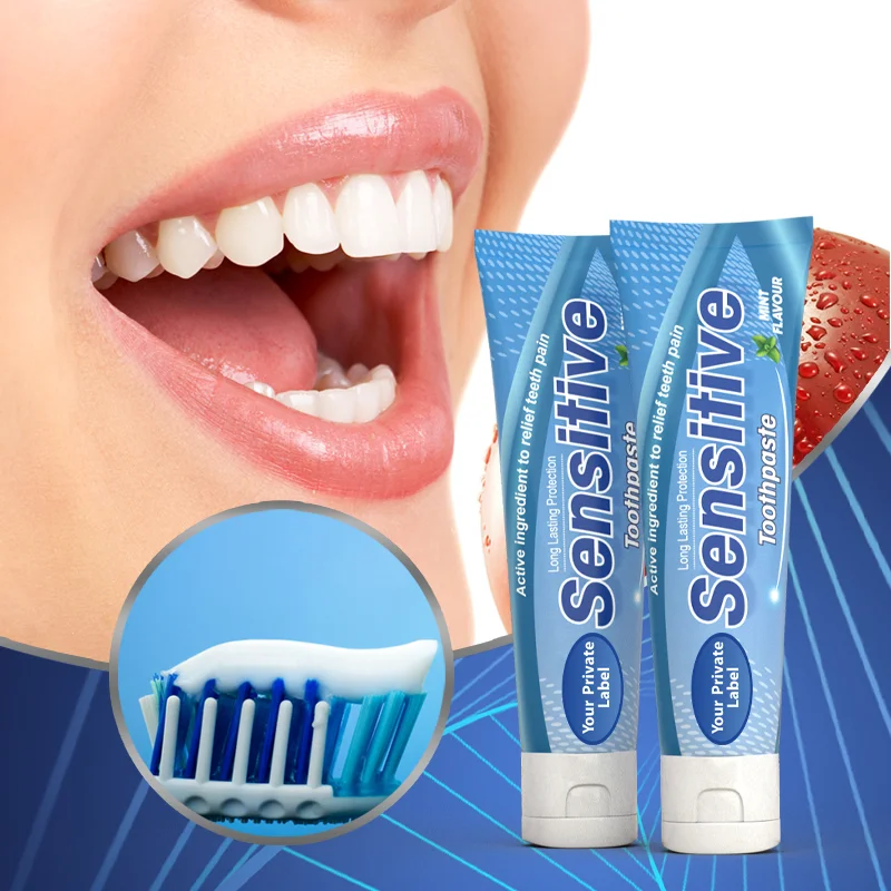 Sensitive Relief & Teeth Whitening Anti plaque Fluoride Free SLS Free Toothpaste For Sensitive Teeth