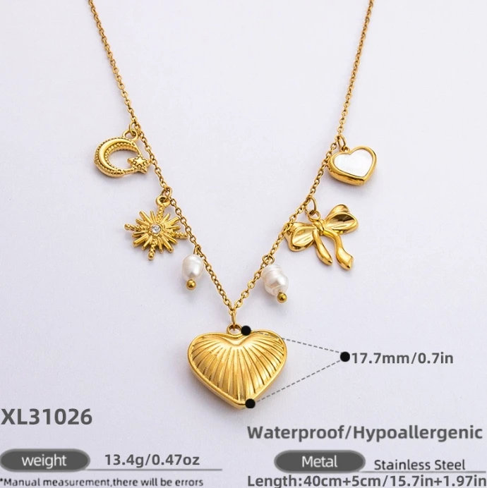 Wholesale Fashion Stainless Steel Diy Accessories Jewelry Making Necklace Bracelet Earrings Charms Pendant For Women Jewelry