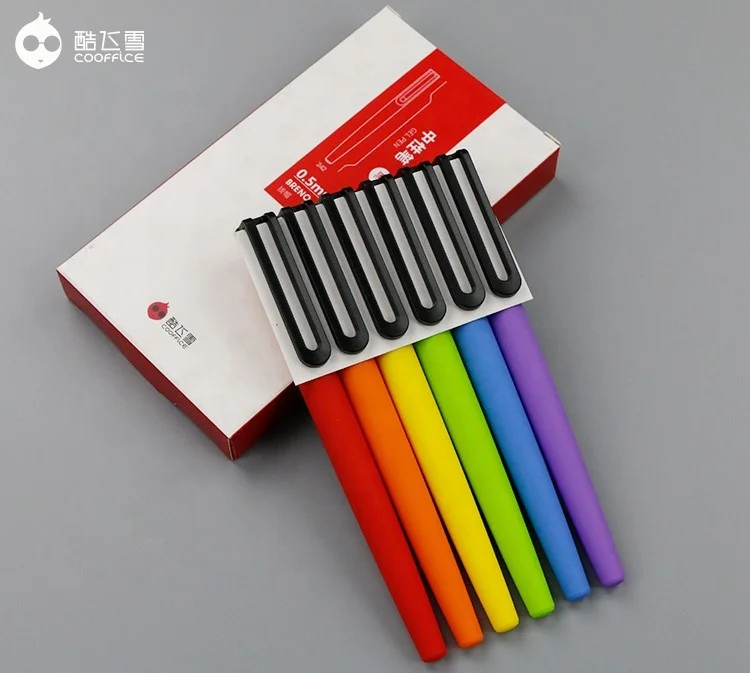 Custom Logo Branded 0.5 Black Ink Clip Capped Snap On Type ABS Plastic Gel Pens