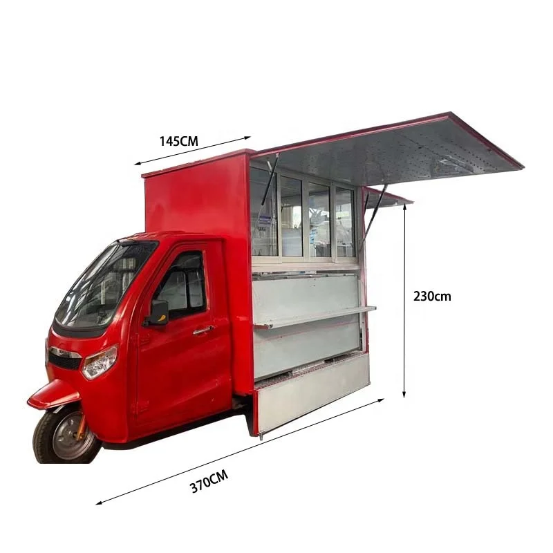 New Style 3 Wheel Food Truck Electric Piaggio Ape Tuk Tuk For Sale