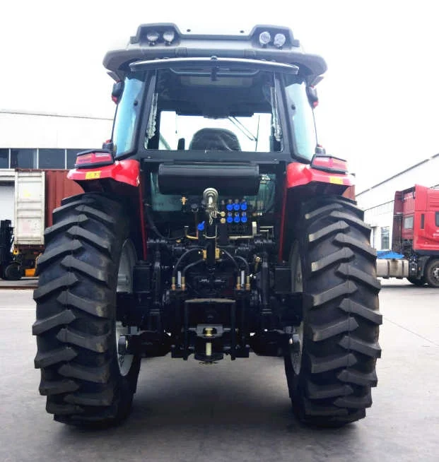 cheap big used farm tractor agricultural 150hp 160hp 180hp 4WD tractor 4x4 with front loader and back hoe and mower  for sale