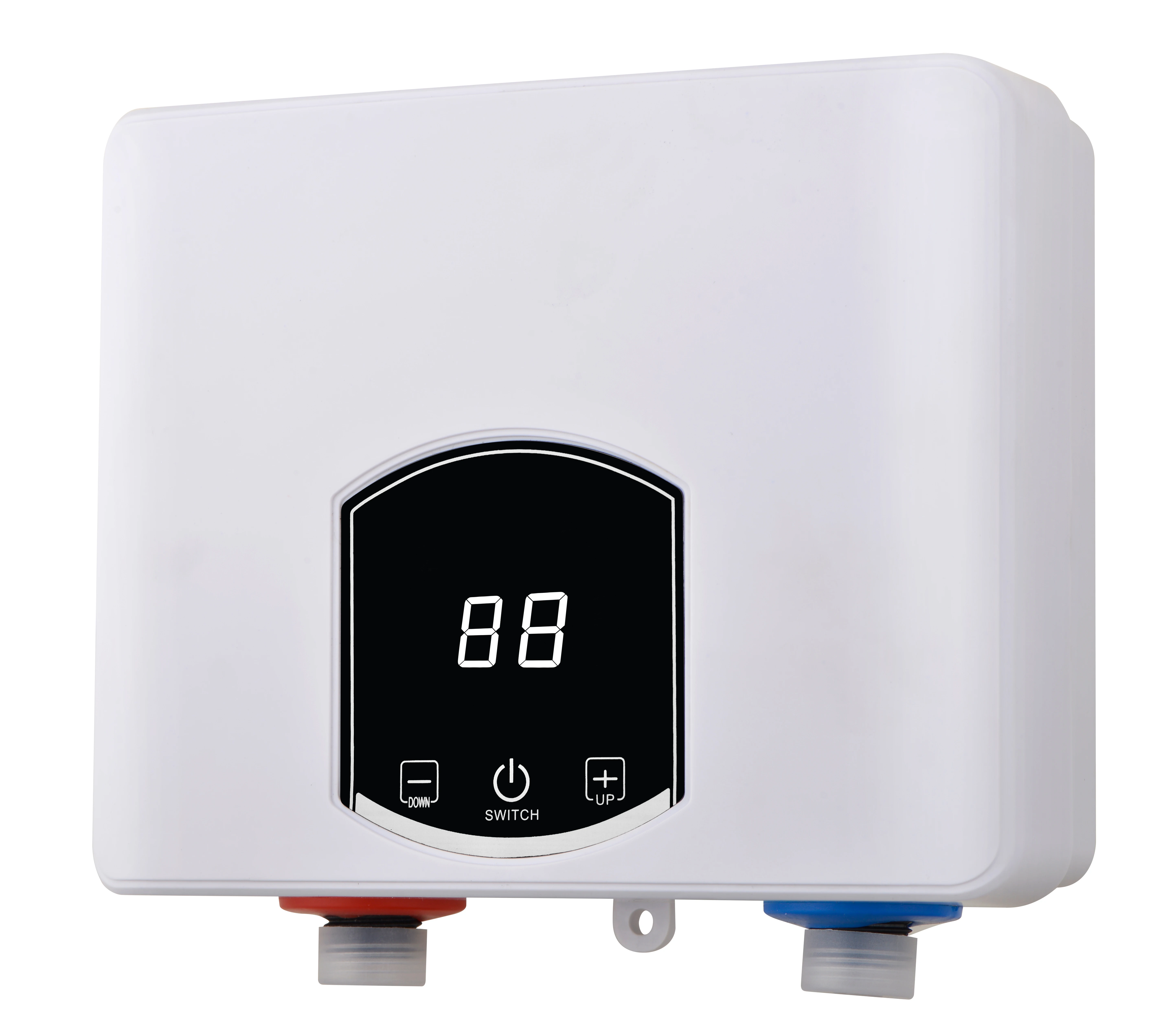 Small tankless electric water heater bathroom touch 5500W power fast heating instant electric water heater