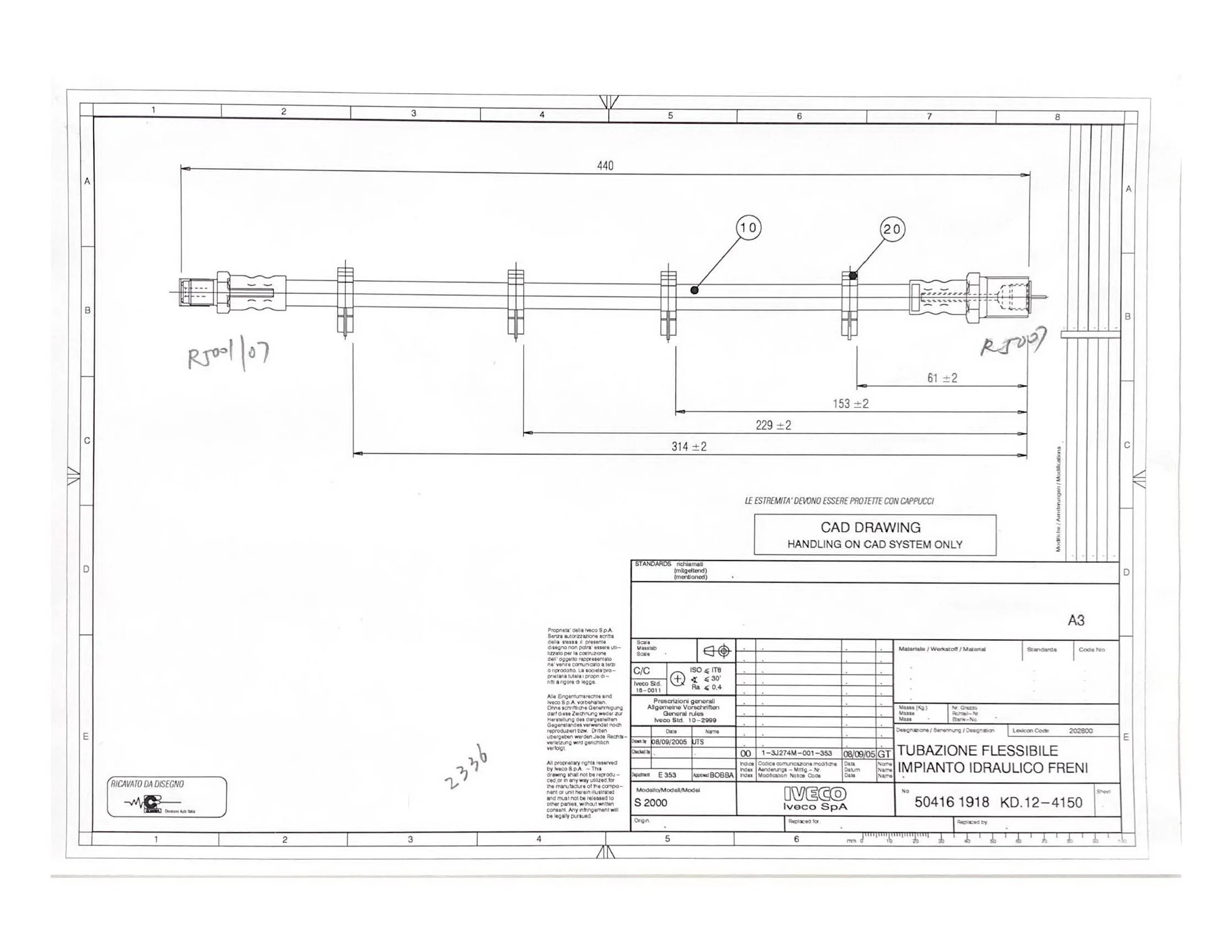 OE504161918 OEM Car Parts DOT 1/8 HL SAE J1401 auto brake hose manufacture