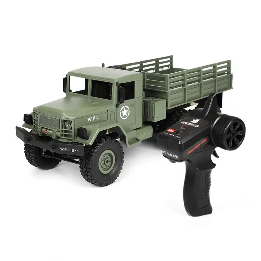 WPL Military Card Remote Control Vehicle 1:16 Charging Six wheel Drive Off road Climbing Electric Simulation Military Model B16