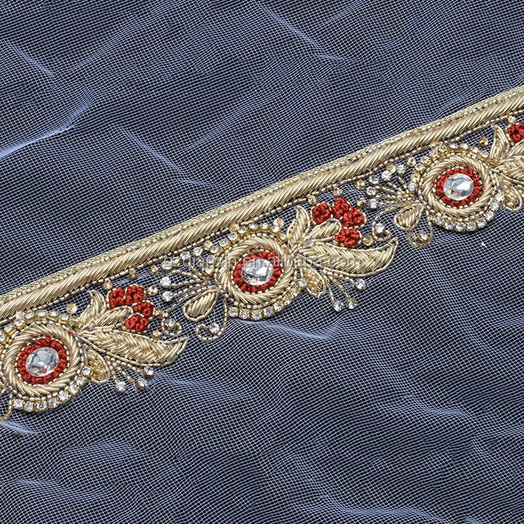 
Indian Gold Wire Trimming With Stone 