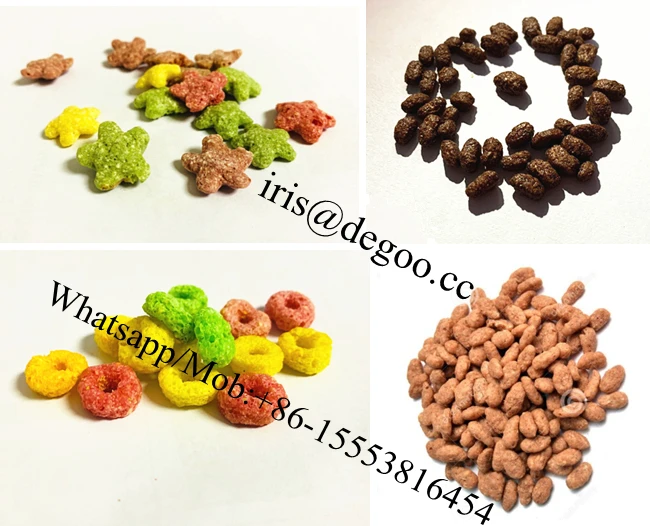 Kelloggs Bran Corn Flakes Extruder Machine/Extrusion Cereal Fruit Loops Production line Made in China