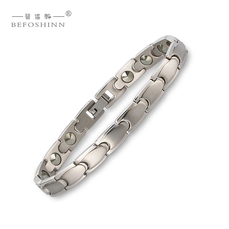 Новый дизайн, медицинский титановый браслет из Германия с позолотой 18 К