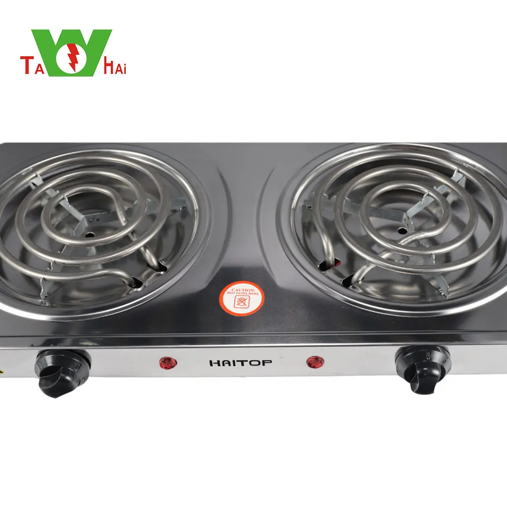 Electric Coil Kitchen 2 Coils Electric Cooker Double Burner Hot Plate 2000w Electric Stove Hot Plate