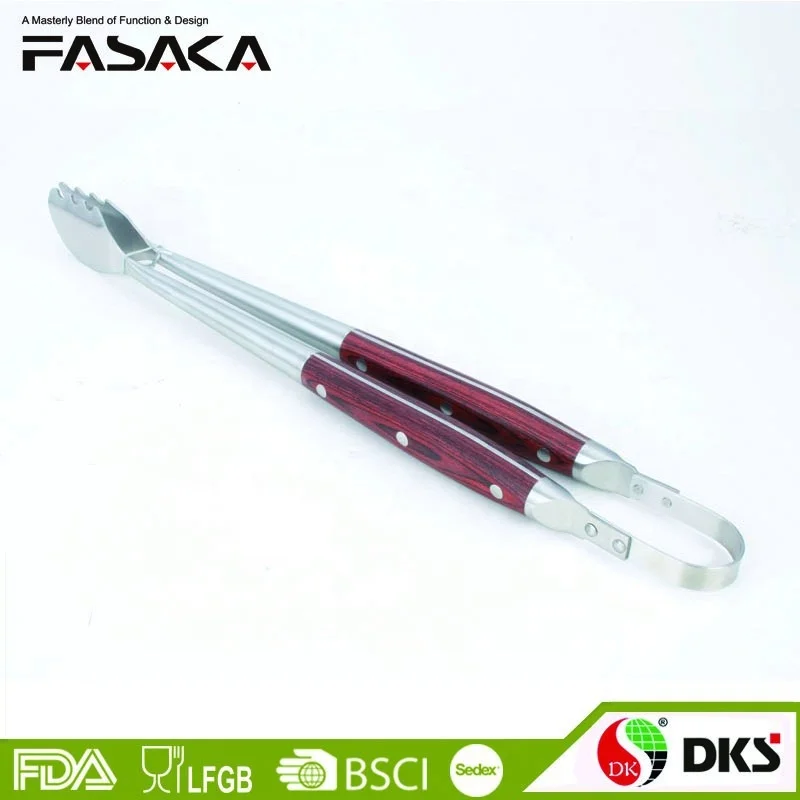 5 pcs Food Grade Custom Design Pakka Wood Handle bbq accessory outdoor grill Heavy Duty Stainless steel  bbq grill tools set