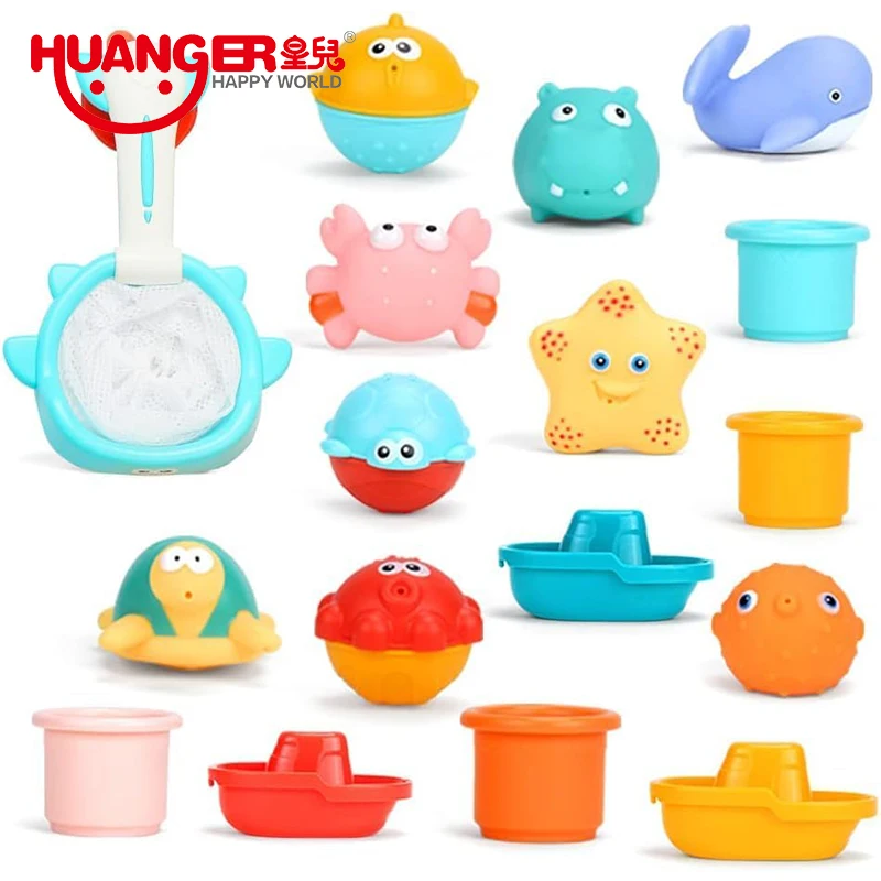 Huanger HE0217 забавные Цветные Игрушки для воды детские игрушки для ванной