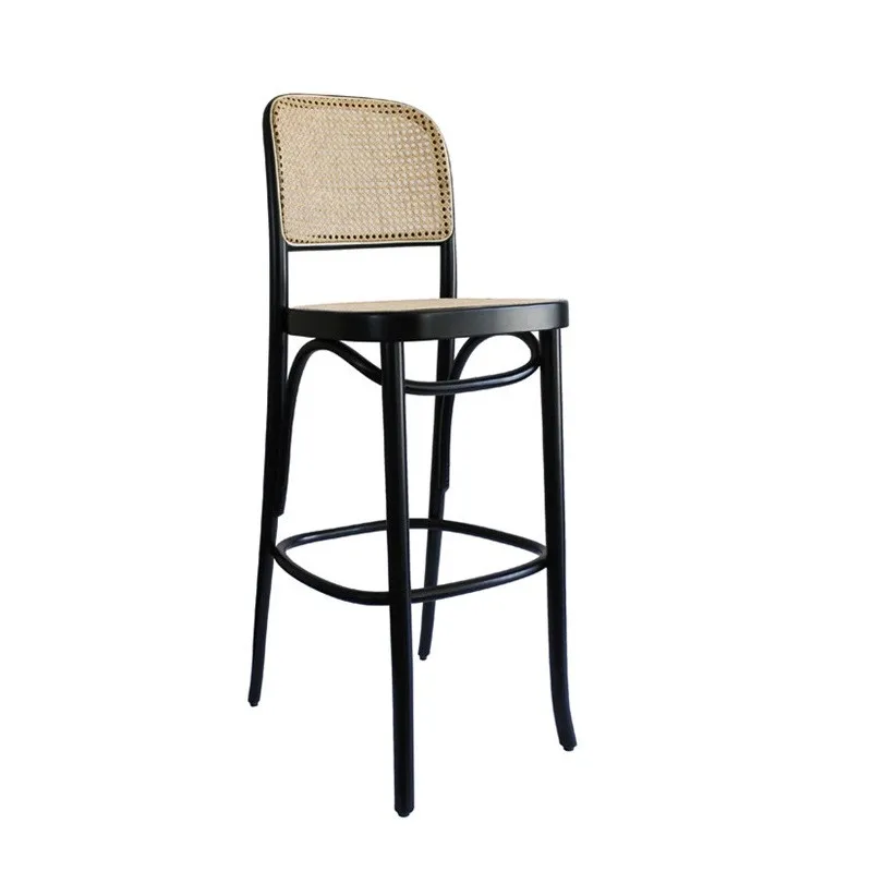 Hot Sale Indonesian Natural Rattan Hand Woven Rattan Bar Chair with High Elastic Sponge Cushion