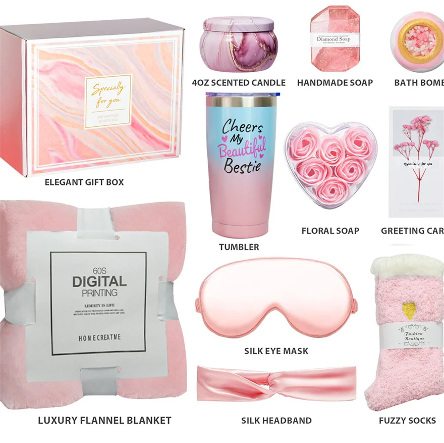 custom made logo printed personalized merchandise cheapest items women gift set in box gift item set luxury promotional
