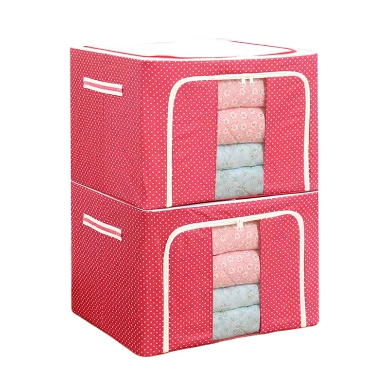 Household storage box Large foldable cotton and linen box thickened waterproof quilt organizer clothes storage box