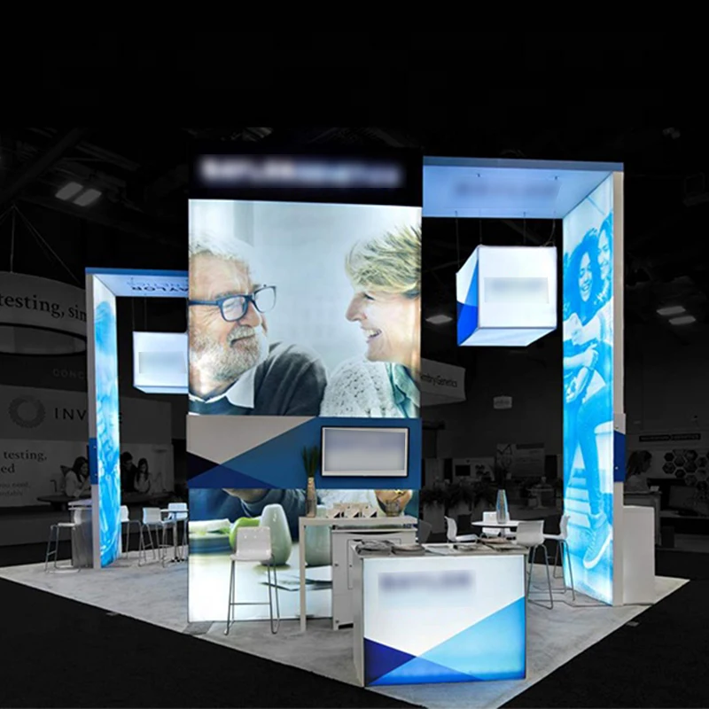 20 x 20 Trade Show Ideas Aluminium Modular Free Standing Backlit Backdrop Booth Stand For Exhibition Events