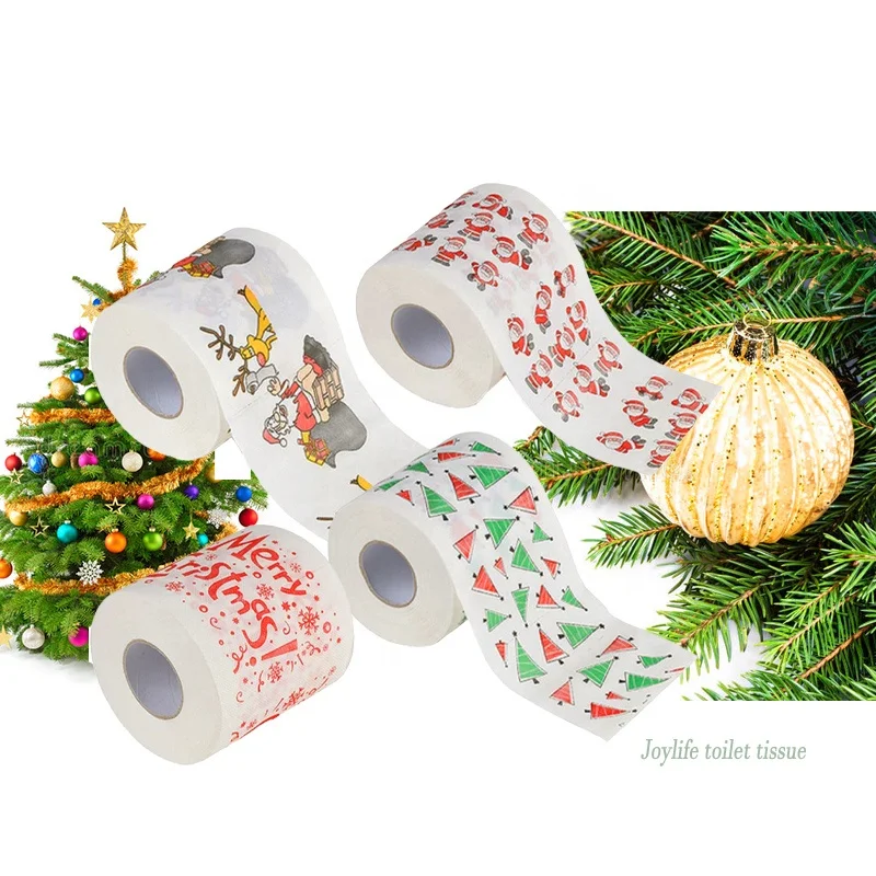 2022 Newest Best Price Christmas Ornaments Toilet Paper Ultra Comfortcare Hygroscopic Party Toilet Paper Toilet Roll