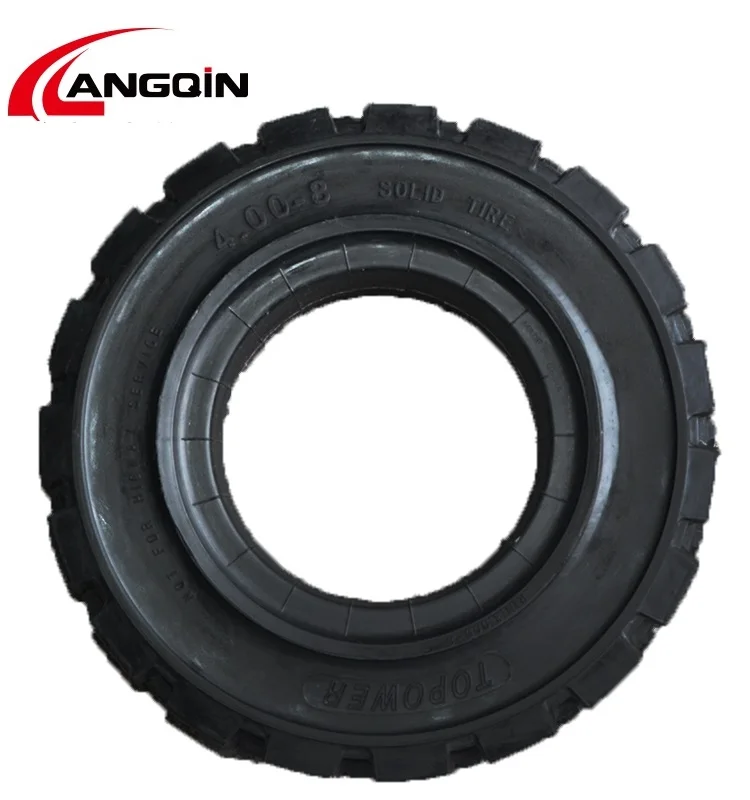 LANGQIN brand 4.00-8  4.00x8   400-8 airport trailer solid tire forklift tire