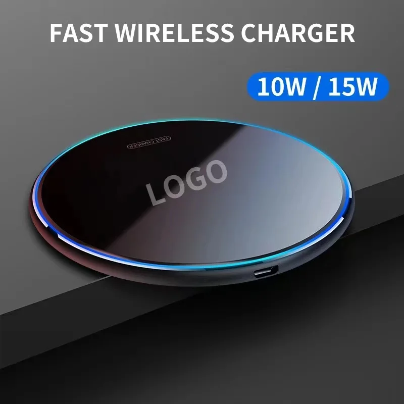The Lowest Wholesale Price In China Custom Logo Mobile Phone Universal Wireless Charging Qi 10w 15w Smart Wireless Charger