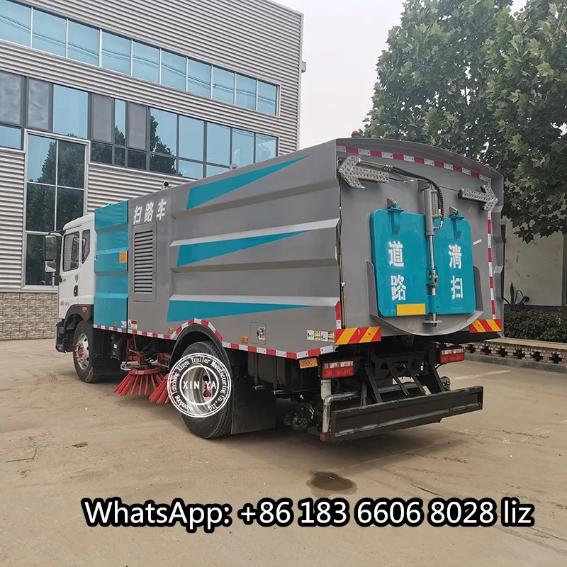 Уборочная машина Dongfeng для мойки и Подметания Дорог на 10 тонн Вакуумная уборочная дорожного покрытия продажи