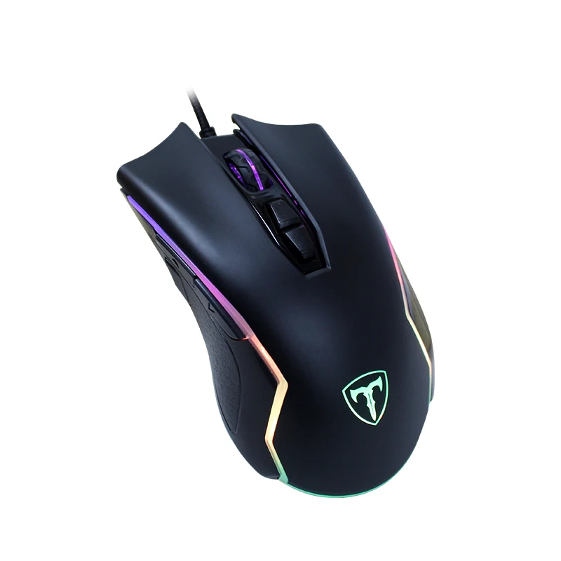High Quality T-DAGGER T-TGM300 Wired USB 10D 8000 DPI RGB LED Ergonomics Gaming Mouse