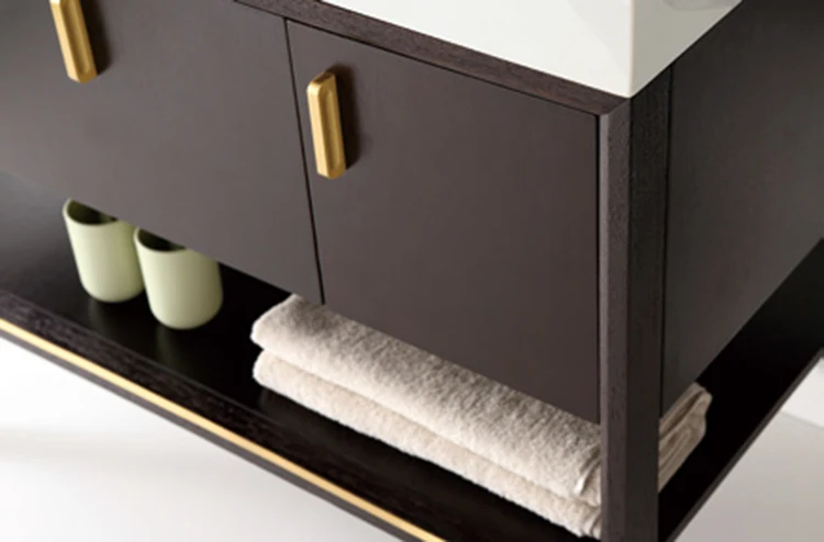 USA Style Plywood Bathroom Cabinet Wash Basin Vanity Organizer Modern Bathroom Furniture Set With Mirror