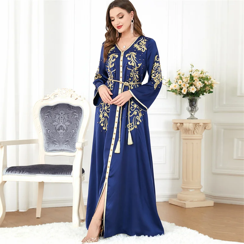 Trendy Muslim Dress Turkish Tight Uae Style Fashion Wholesale Thailand Stylish Simple Designs Abaya India & Pakistan Clothing